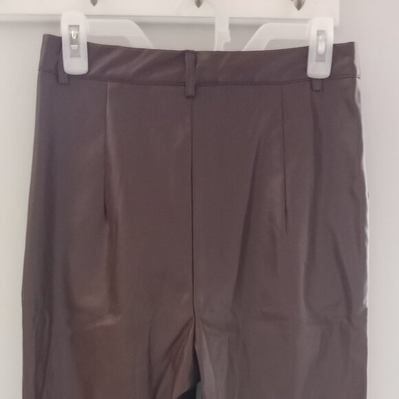 Faux Leather Pant Size M Brown NWOT - Picture 10 of 13